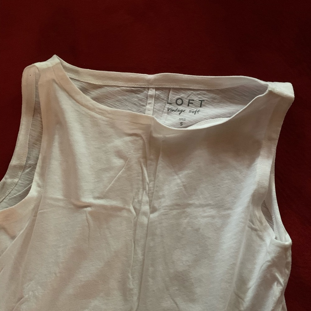 Loft White Vintage Soft Tank Top